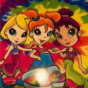 Vintage 90s LisaFrank  Girl Power folder with matching notebook! Very rare